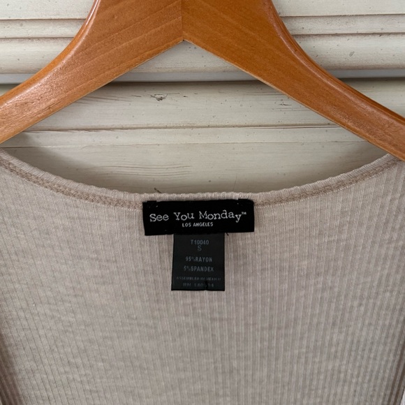 Vici Oatmeal Ribbed Duster Cardigan - Picture 4 of 4